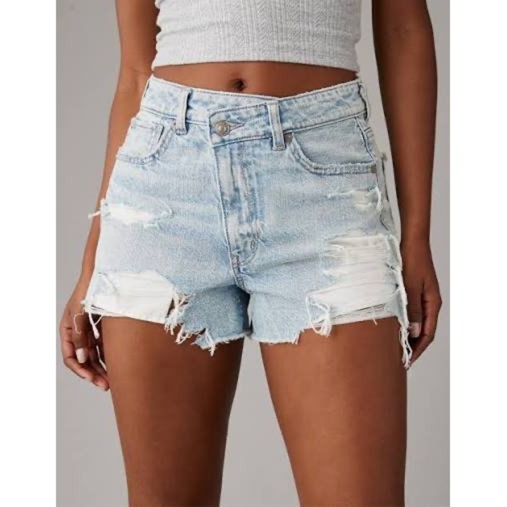 American Eagle Curvy Mom Denim Shorts 8